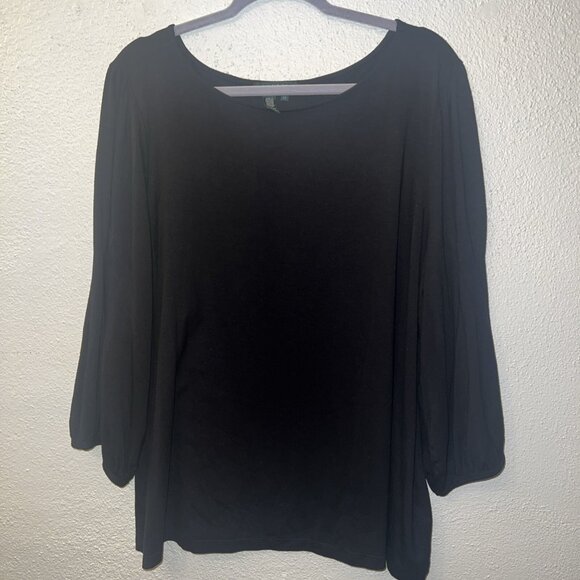 Ralph Lauren Tops - Lauren Ralph Lauren Plus Size Dolman Sleeve Metallic Knit tonic 3X, Black